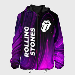 Куртка с капюшоном мужская Rolling Stones violet plasma, цвет: 3D-черный