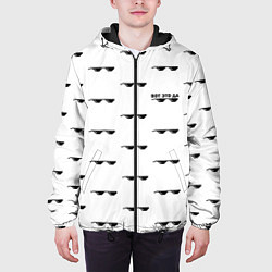Куртка с капюшоном мужская Pixel glass - вот это да, цвет: 3D-черный — фото 2