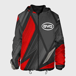 Куртка с капюшоном мужская BYD sports racing, цвет: 3D-черный
