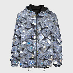 Куртка с капюшоном мужская Россыпь бриллиантов, цвет: 3D-черный