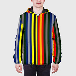 Куртка с капюшоном мужская Полосы школа чародейства и волшебства, цвет: 3D-черный — фото 2