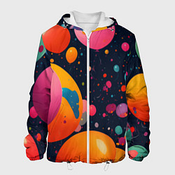Куртка с капюшоном мужская Море шаров, цвет: 3D-белый