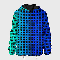 Мужская куртка Сине-зеленый геометрический узор