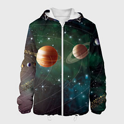 Куртка с капюшоном мужская Планетная система, цвет: 3D-белый