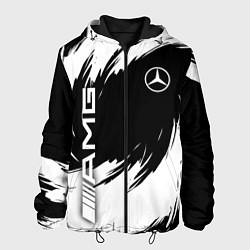 Куртка с капюшоном мужская Mercedes benz - white color, цвет: 3D-черный