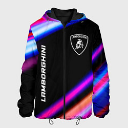 Куртка с капюшоном мужская Lamborghini speed lights, цвет: 3D-черный