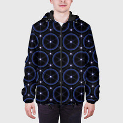 Куртка с капюшоном мужская Ясна3 - Круги, цвет: 3D-черный — фото 2
