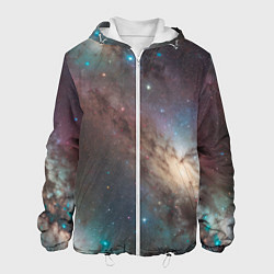 Куртка с капюшоном мужская Бескрайняя Вселенная, цвет: 3D-белый