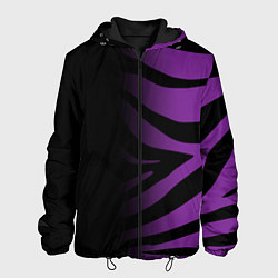 Мужская куртка Фиолетовый с черными полосками зебры