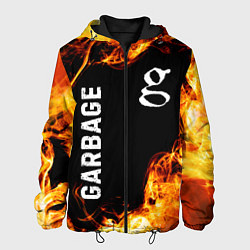 Куртка с капюшоном мужская Garbage и пылающий огонь, цвет: 3D-черный