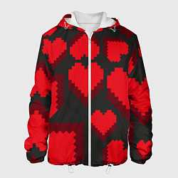 Мужская куртка Pixel hearts
