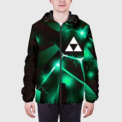 Куртка с капюшоном мужская Zelda разлом плит, цвет: 3D-черный — фото 2