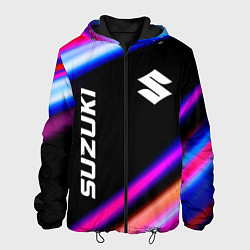 Куртка с капюшоном мужская Suzuki speed lights, цвет: 3D-черный