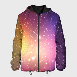 Мужская куртка Желто фиолетовое свечение и звезды