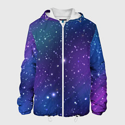 Мужская куртка Фиолетовая розовая звездная туманность в космосе