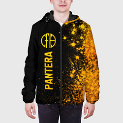 Куртка с капюшоном мужская Pantera - gold gradient: по-вертикали, цвет: 3D-черный — фото 2