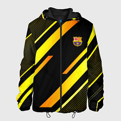 Куртка с капюшоном мужская ФК Барселона эмблема, цвет: 3D-черный