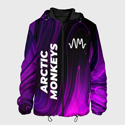 Куртка с капюшоном мужская Arctic Monkeys violet plasma, цвет: 3D-черный