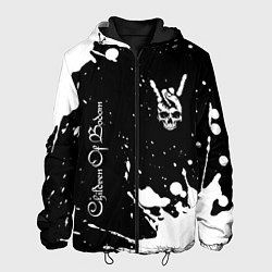 Мужская куртка Children of Bodom и рок символ на темном фоне