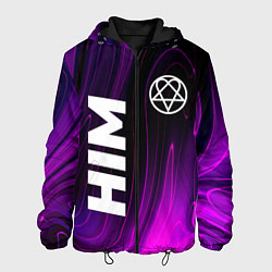 Куртка с капюшоном мужская HIM violet plasma, цвет: 3D-черный