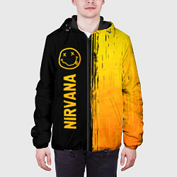 Куртка с капюшоном мужская Nirvana - gold gradient: по-вертикали, цвет: 3D-черный — фото 2