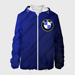 Куртка с капюшоном мужская BMW градиент, цвет: 3D-белый
