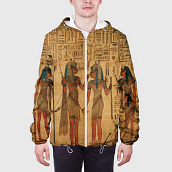 Куртка с капюшоном мужская Имитация папируса: арт нейросети, цвет: 3D-белый — фото 2