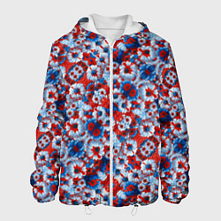 Куртка с капюшоном мужская Цветы России, цвет: 3D-белый