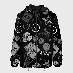 Куртка с капюшоном мужская Sad art, цвет: 3D-черный
