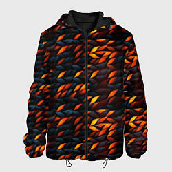 Куртка с капюшоном мужская Black orange texture, цвет: 3D-черный