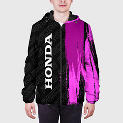 Куртка с капюшоном мужская Honda pro racing: по-вертикали, цвет: 3D-черный — фото 2