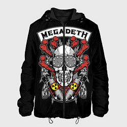 Куртка с капюшоном мужская Megadeth - ядерный череп, цвет: 3D-черный
