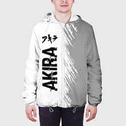 Куртка с капюшоном мужская Akira glitch на светлом фоне: по-вертикали, цвет: 3D-белый — фото 2
