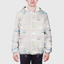 Куртка с капюшоном мужская Фуникулёры, цвет: 3D-белый — фото 2