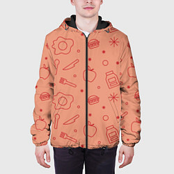 Куртка с капюшоном мужская Foody, цвет: 3D-черный — фото 2