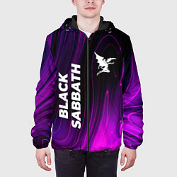 Куртка с капюшоном мужская Black Sabbath violet plasma, цвет: 3D-черный — фото 2