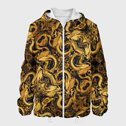 Мужская куртка Золотые китайские драконы