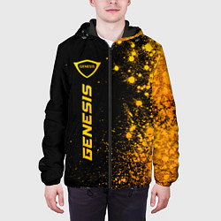 Куртка с капюшоном мужская Genesis - gold gradient: по-вертикали, цвет: 3D-черный — фото 2