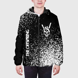 Куртка с капюшоном мужская The Offspring и рок символ на темном фоне, цвет: 3D-черный — фото 2