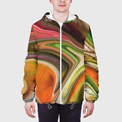 Куртка с капюшоном мужская Waves colors, цвет: 3D-белый — фото 2