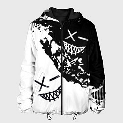 Куртка с капюшоном мужская Smile - black and white, цвет: 3D-черный