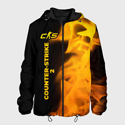 Куртка с капюшоном мужская Counter-Strike 2 - gold gradient: по-вертикали, цвет: 3D-черный