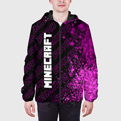 Куртка с капюшоном мужская Minecraft pro gaming: по-вертикали, цвет: 3D-черный — фото 2