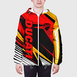 Куртка с капюшоном мужская Ducati - red uniform, цвет: 3D-белый — фото 2