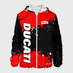Мужская куртка Ducati - красная униформа с красками