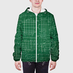 Куртка с капюшоном мужская Школьная доска, цвет: 3D-белый — фото 2