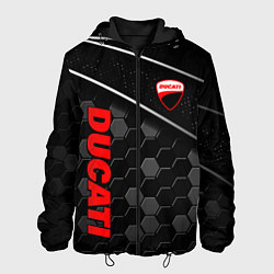 Куртка с капюшоном мужская Ducati - технологическая броня, цвет: 3D-черный