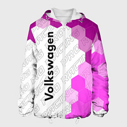 Куртка с капюшоном мужская Volkswagen pro racing: по-вертикали, цвет: 3D-белый