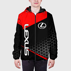 Куртка с капюшоном мужская Lexus - red sportwear, цвет: 3D-черный — фото 2