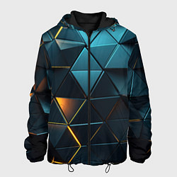 Куртка с капюшоном мужская Объемные частицы с подсветкой, цвет: 3D-черный
